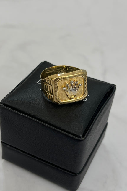 Anillo Corona De Hombre / T9 / 3.55Gr /