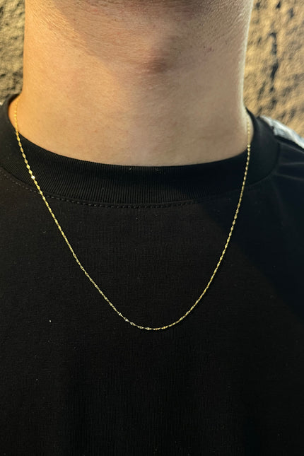 Cadena Mini Flor Espejo / 50Cm / 0.64Gr / 0.5Mm