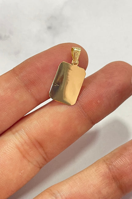 Dije Placa Mini / 5.0Cm / 3.9cm / 0.62Gr