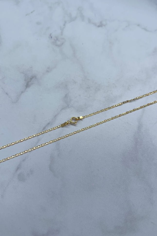 Cadena Plana Tres Oros / 45Cm / 1.47Gr / 1.3Mm /