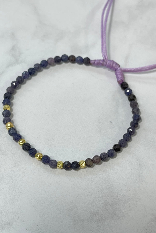 Pulsera Zafiro Hilo Morado/ 3Mm /