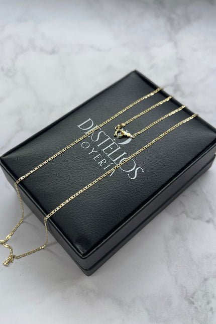 Cadena Plana Tres Oros / 45Cm / 1.47Gr / 1.3Mm /