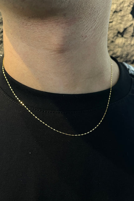 Cadena Mini Flor Espejo / 45Cm / 0.6Gr / 0.5Mm