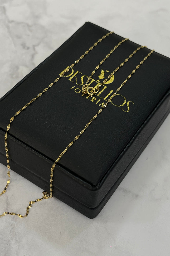 Cadena Mini Flor Espejo / 50Cm / 1.13Gr / 1.1Mm