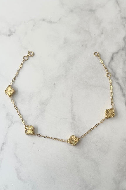 Pulso Trebol Diamantado / 7.6Mm / 4.1Gr / 19Cm /