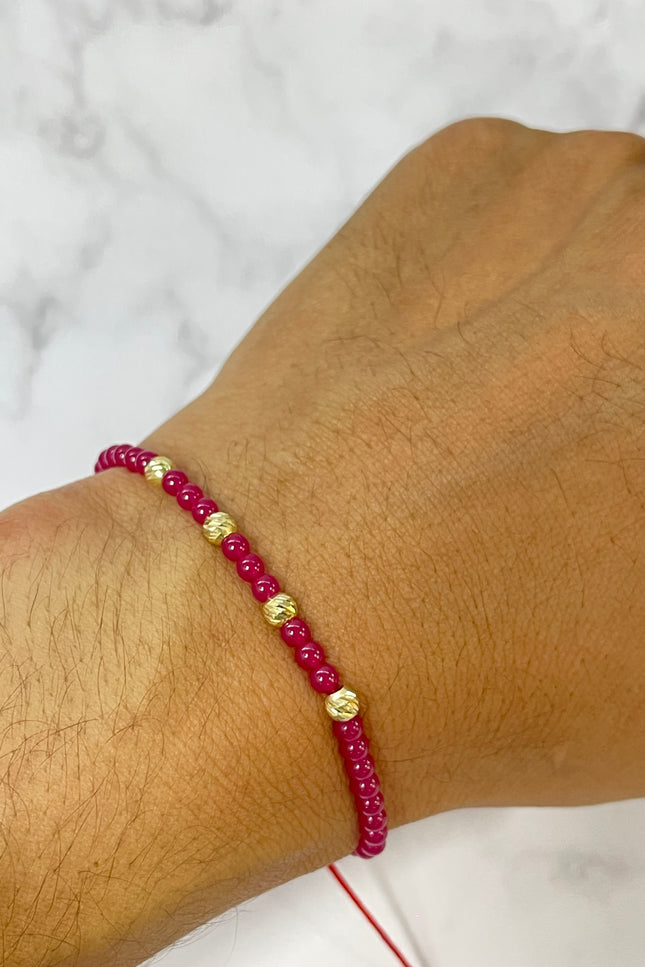Pulsera Rubie Rojo / 4Mm /