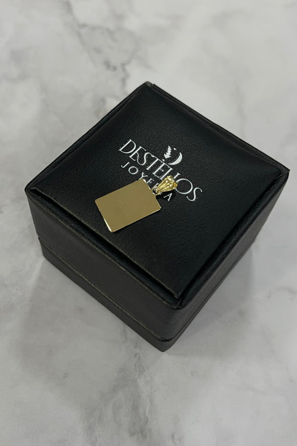 Dije Placa Mini Pequeña / 1.6Cm / 0.7Gr / 9.8Mm /