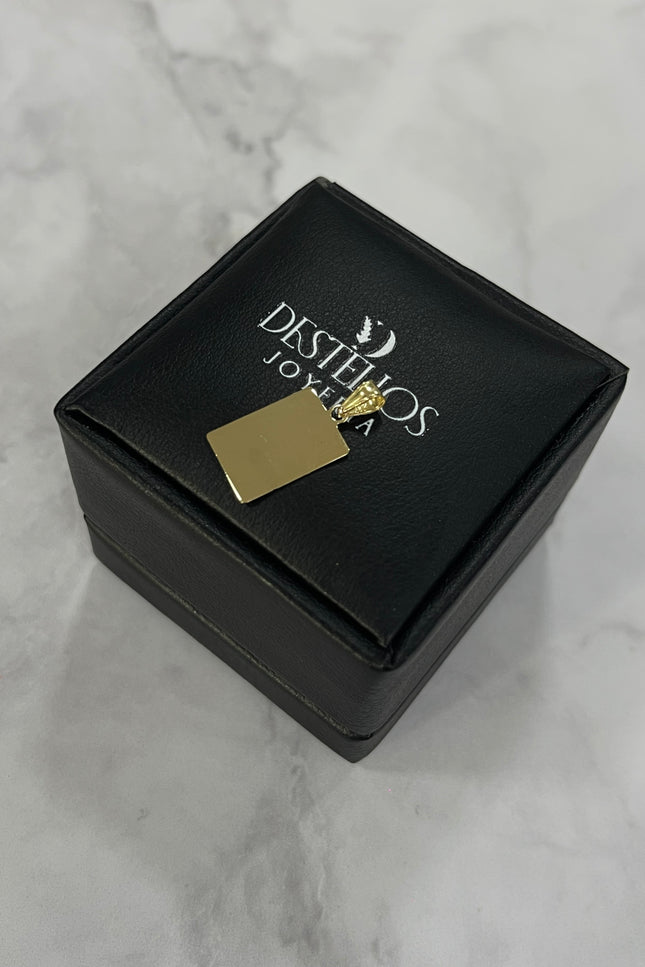 Dije Placa Mini Pequeña / 1.6Cm / 0.7Gr / 9.8Mm /