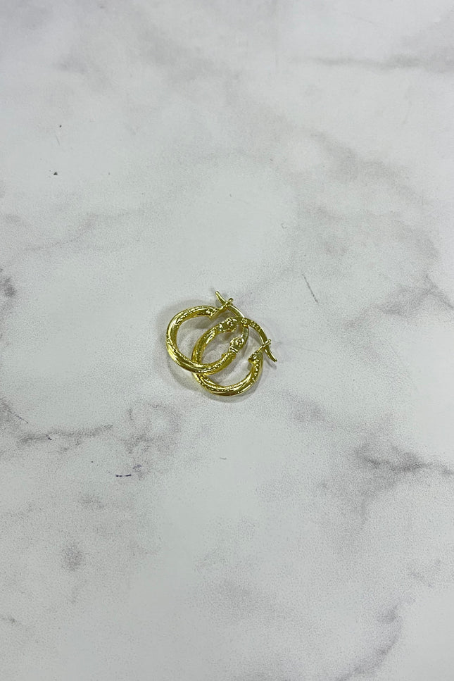 Candongas Oro Trenzado Pequeña / 1.4Cm / 0.91Gr / 1.4Mm /