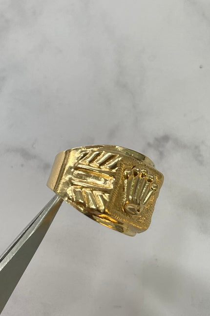Anillo De Corona De Hombre / T9 1/4 / 3.78Gr /