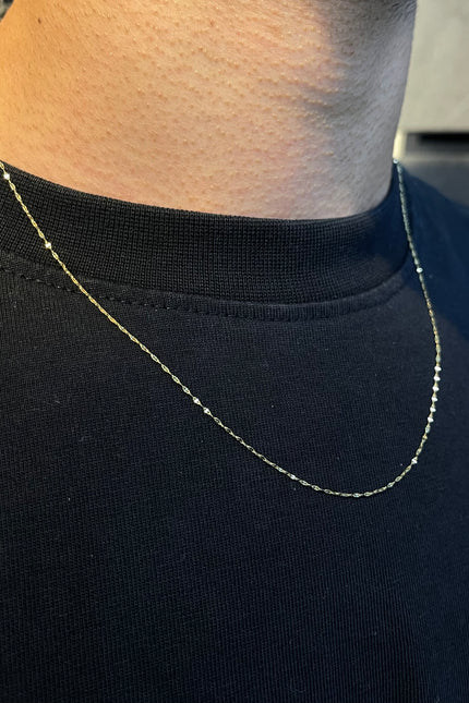 Cadena Mini Flor Espejo / 50 / 0.66Gr / 1.0Mm /