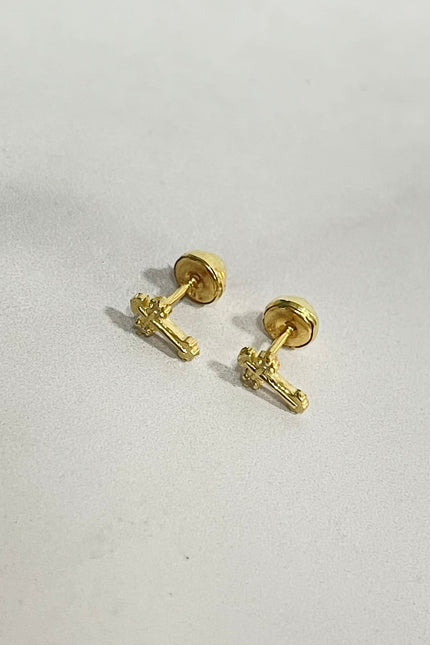 Topos Cruz Con Swarovski Blanco / 0.93Gr / 7.7Mm /