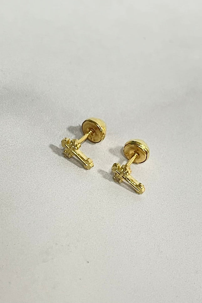 Topos Cruz Con Swarovski Blanco / 0.93Gr / 7.7Mm /