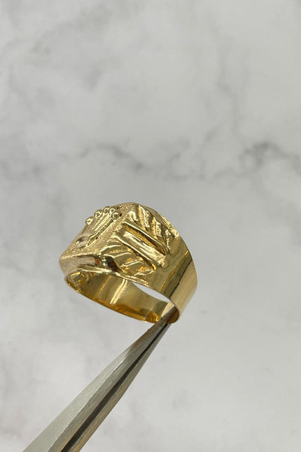 Anillo De Corona De Hombre / T9 1/4 / 3.78Gr /