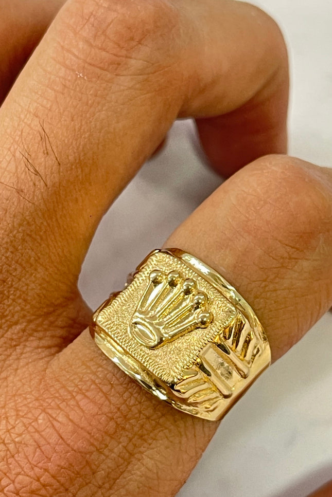 Anillo De Corona De Hombre / T9 1/4 / 3.78Gr /