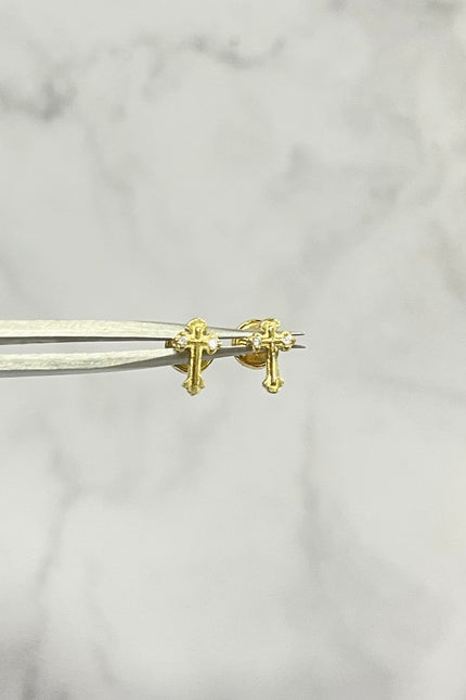 Topos Cruz Con Swarovski Blanco / 0.93Gr / 7.7Mm /