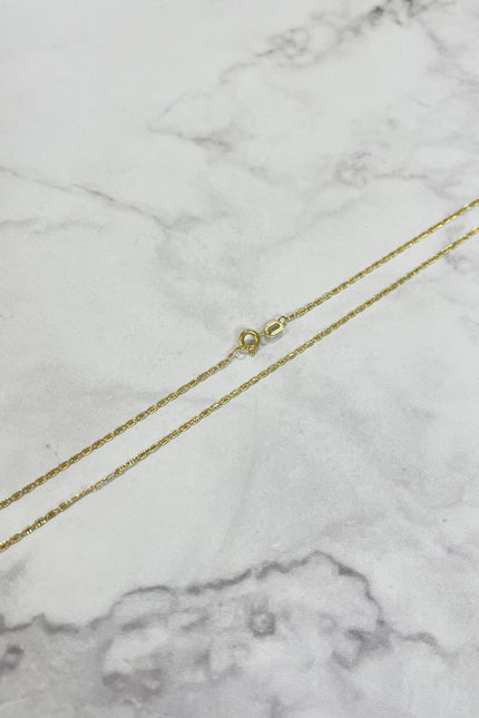 Cadena Plana Tres Oros / 60Cm / 2.36Gr / 1.3Mm