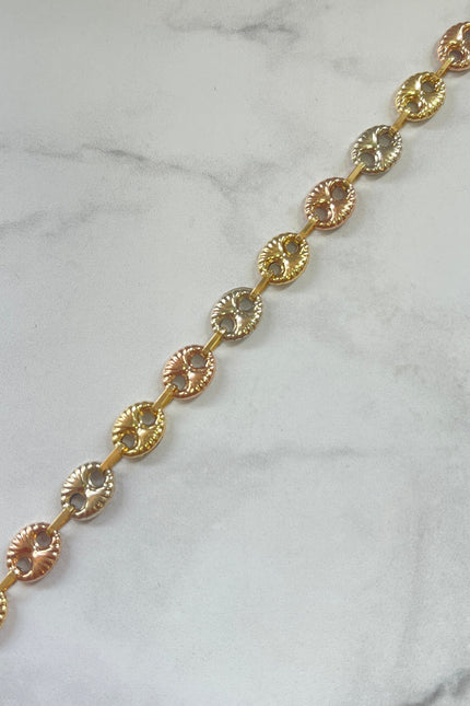 Pulso GC Tres Oros Diamantado / 7.8Mm / 5.48Gr / 19Cm /