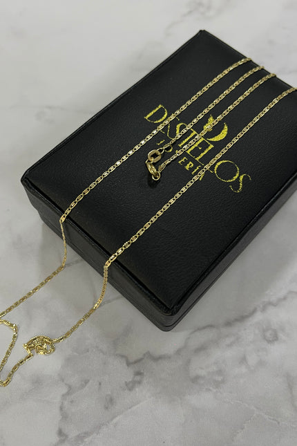 Cadena Plana Tres Oros / 60Cm / 2.36Gr / 1.3Mm