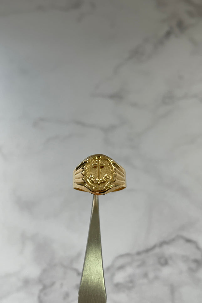 Anillo Ancla De Hombre / T10 / 2.46Gr /