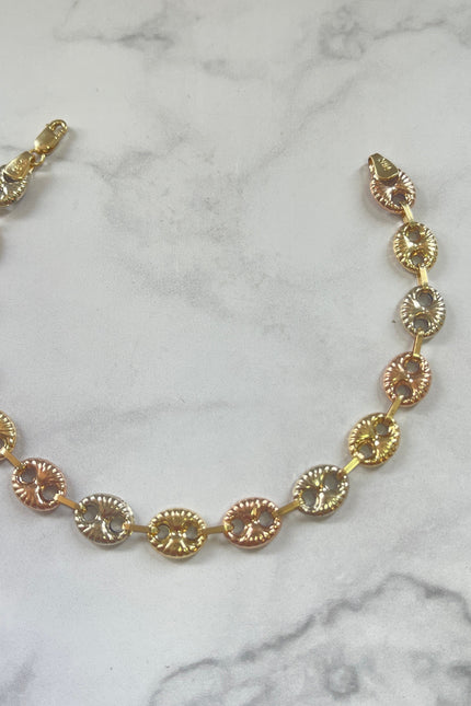 Pulso GC Tres Oros Diamantado / 7.8Mm / 5.48Gr / 19Cm /