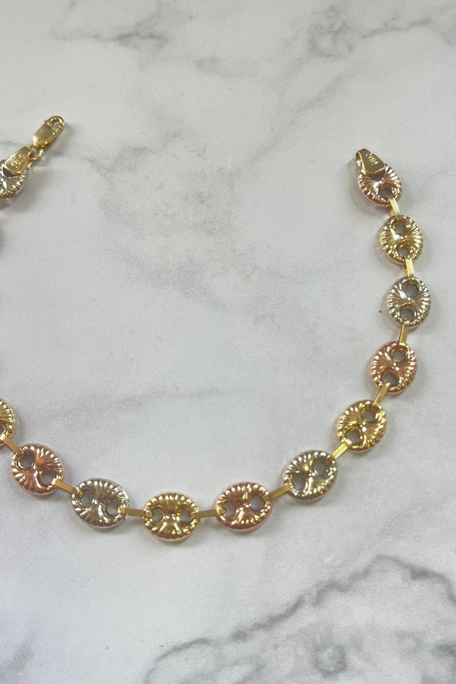 Pulso GC Tres Oros Diamantado / 7.8Mm / 5.48Gr / 19Cm /