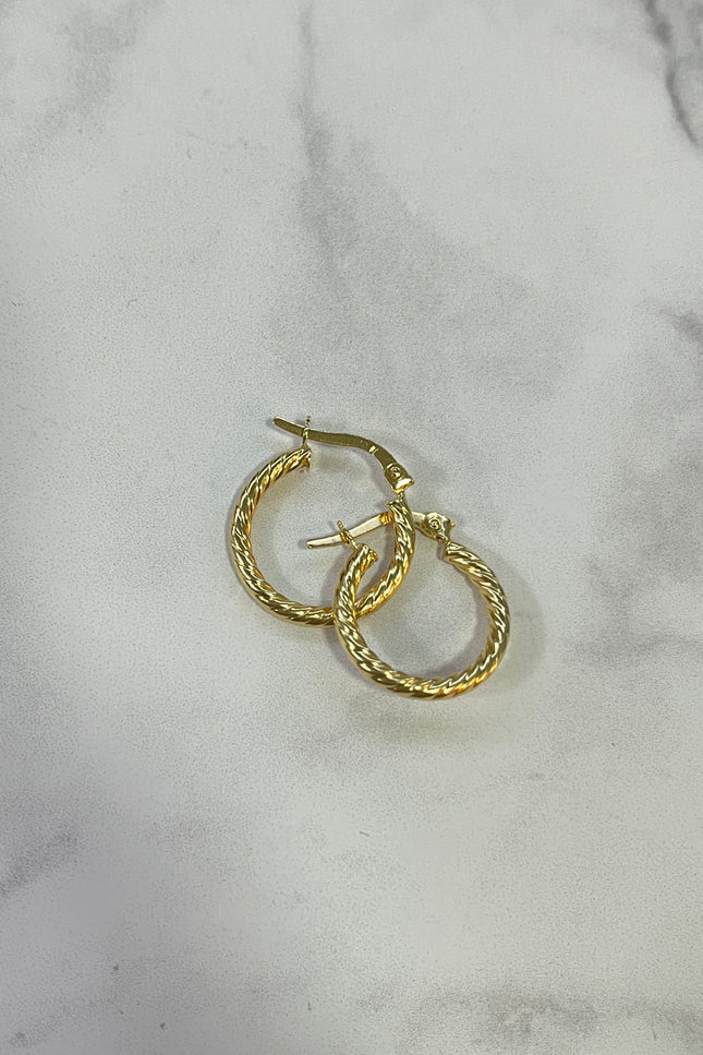 Candongas Trenza Mediana / 1.37Gr / 1.9Cm /