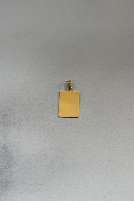 Dije Placa Mediana / 1.8Cm / 0.93Gr / 0.5Mm /