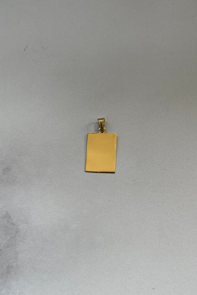 Dije Placa Mediana / 1.8Cm / 0.93Gr / 0.5Mm /