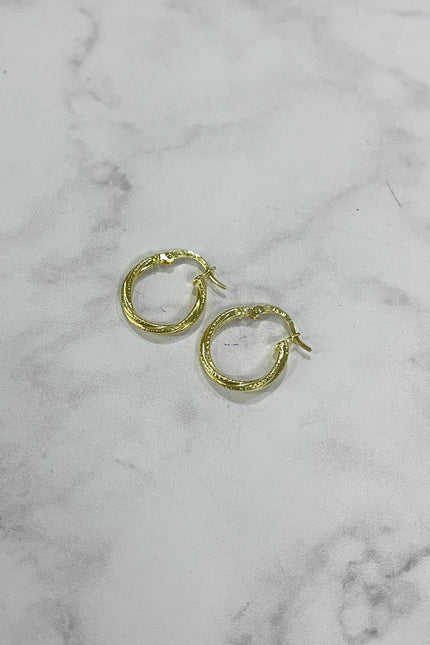 Candongas Oro Trenzado Mediana / 1.7Cm / 1.1Gr / 1.5Mm /