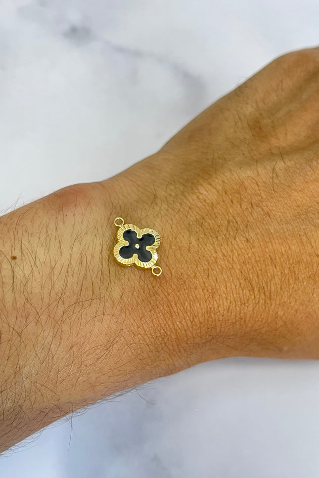 Herraje Trebol Negro / 1.0Cm / 0.93Gr / 1.6Mm /