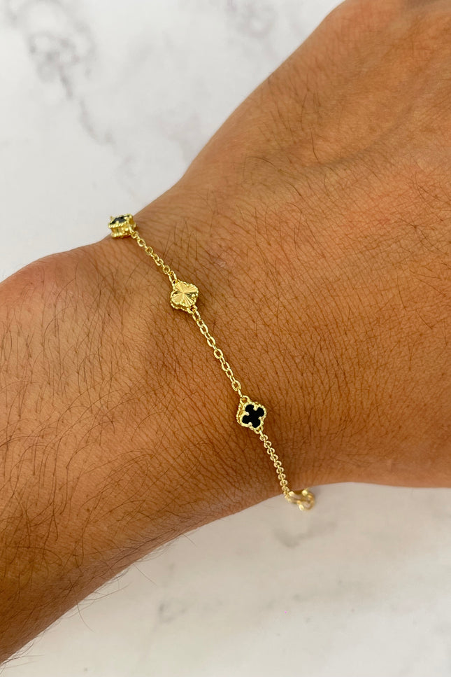 Pulso Trebol Negro / 1.88Gr / 18Cm / 4.5Mm