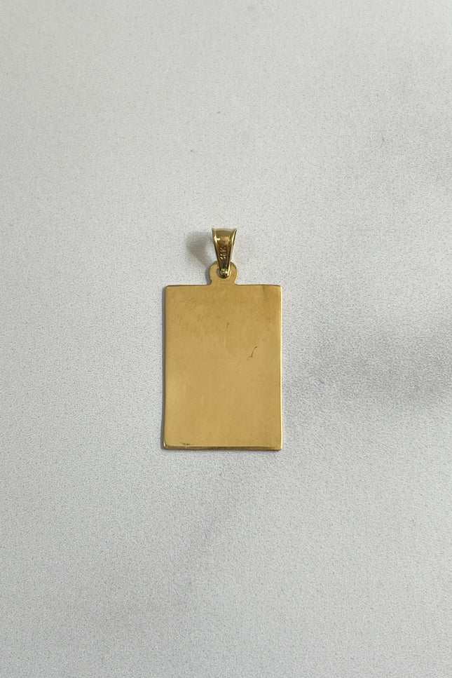 Dije Placa Mediana / 2.1Cm / 1.44Gr /