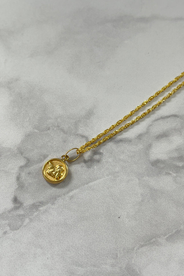 Set Cadena Y Dije Angel / 50Cm / 1.33Gr