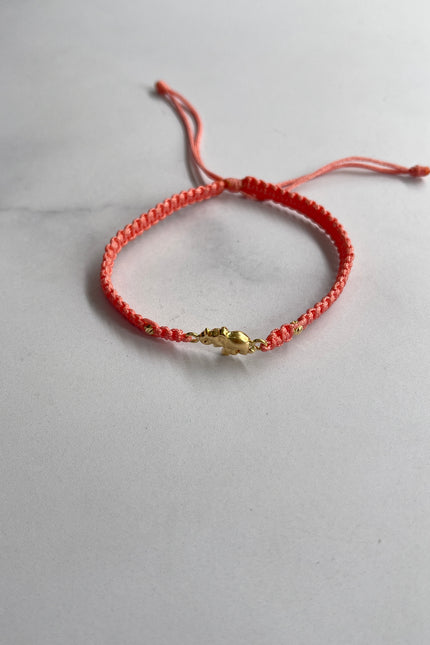 Pulsera Elefante Color Durazno Bola / 3Mm/ 0.43Gr/