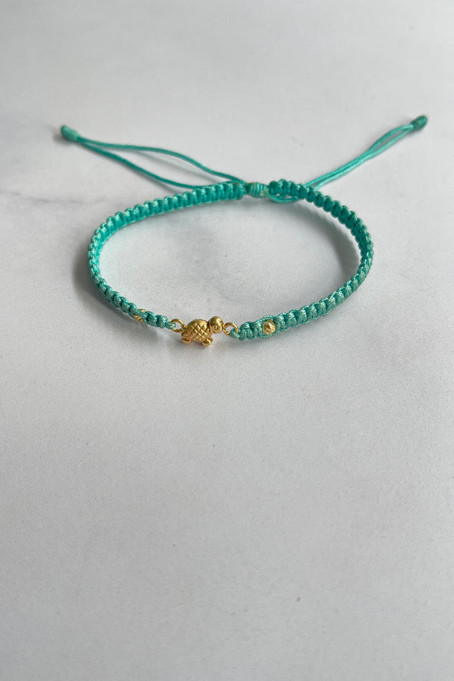 Pulsera Tortuga Aguamarina Bola / 3Mm/ 0,43Gr/