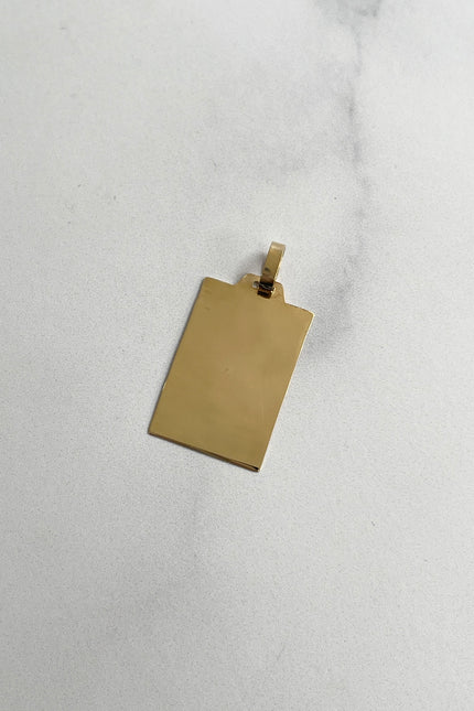 Dije Placa Grande / 2.6Cm / 2.18Gr /