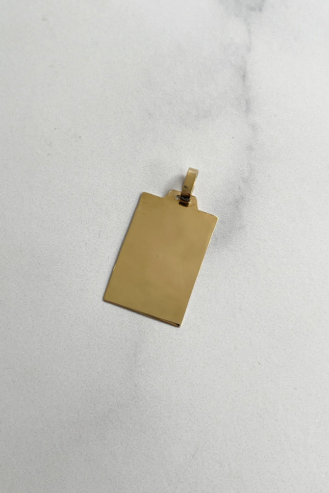 Dije Placa Grande / 2.6Cm / 2.18Gr /