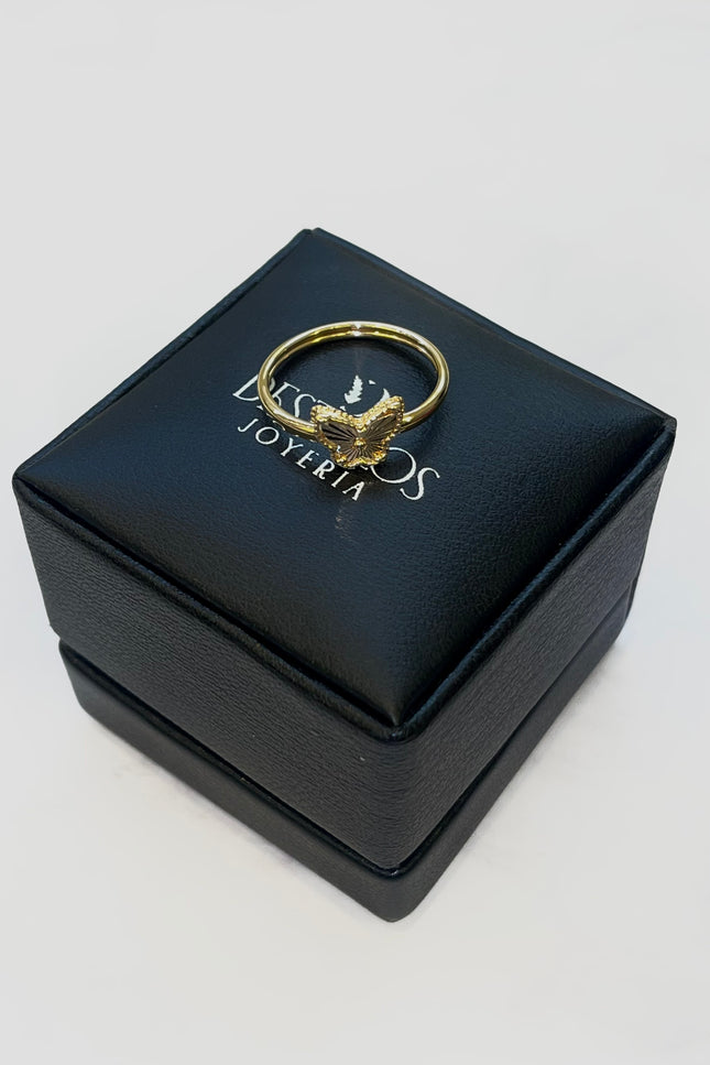 Anillo Mariposa Diamantado / T7 3/4 / 1.17Gr /