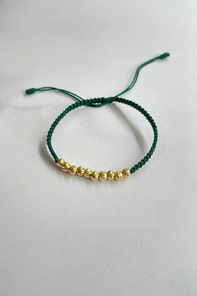 Pulsera Bolas Color Verde / 5Mm / 1Gr /