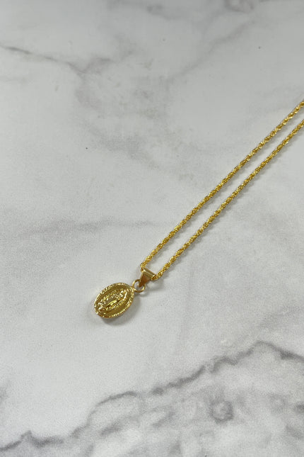 Set De Cadena Y Dije Virgen Guadalupe / 50Cm / 1.45Gr