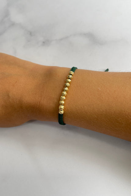 Pulsera Bolas Color Verde / 5Mm / 1Gr /