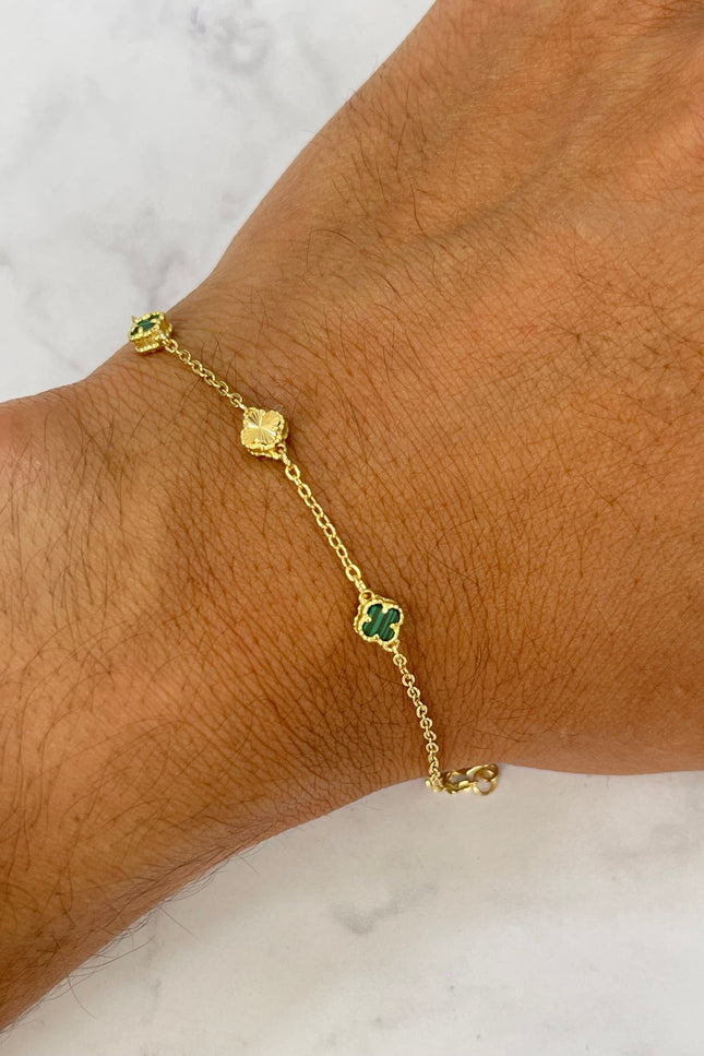 Pulso Trebol Verde / 1.88Gr / 17.5Cm / 4.5 Mm