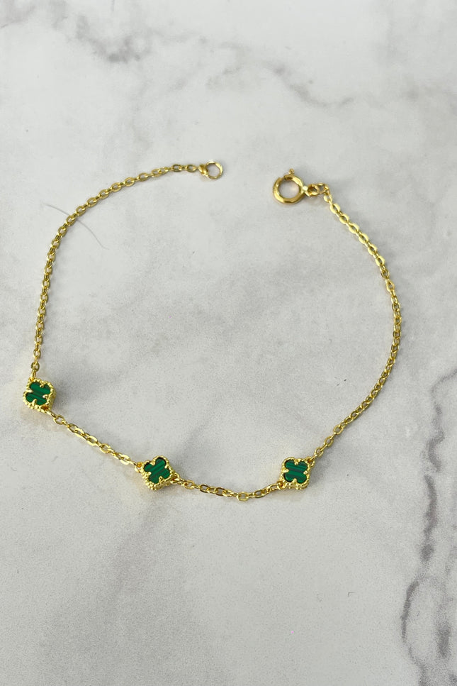 Pulso Trebol Verde / 1.88Gr / 17.5Cm / 4.5 Mm