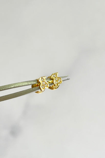 Topos Oso Con Swarovski / 0.72Gr / 4.4Mm /