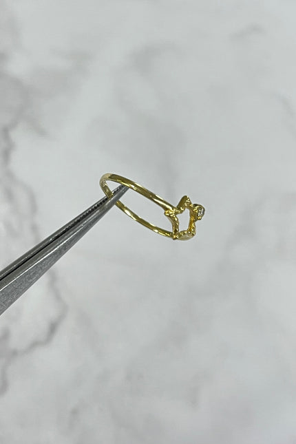 Anillo Estrella Swarovski / T6 1/4 /0.9Gr /