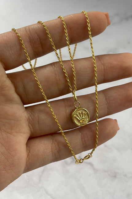 Set De Cadena Y Dije Corona / 45Cm / 1.47Gr