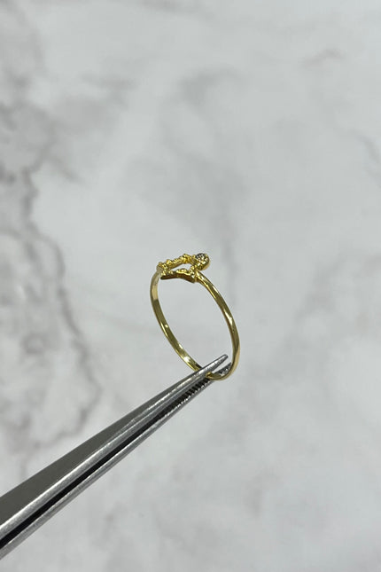 Anillo Estrella Swarovski / T6 1/4 /0.9Gr /