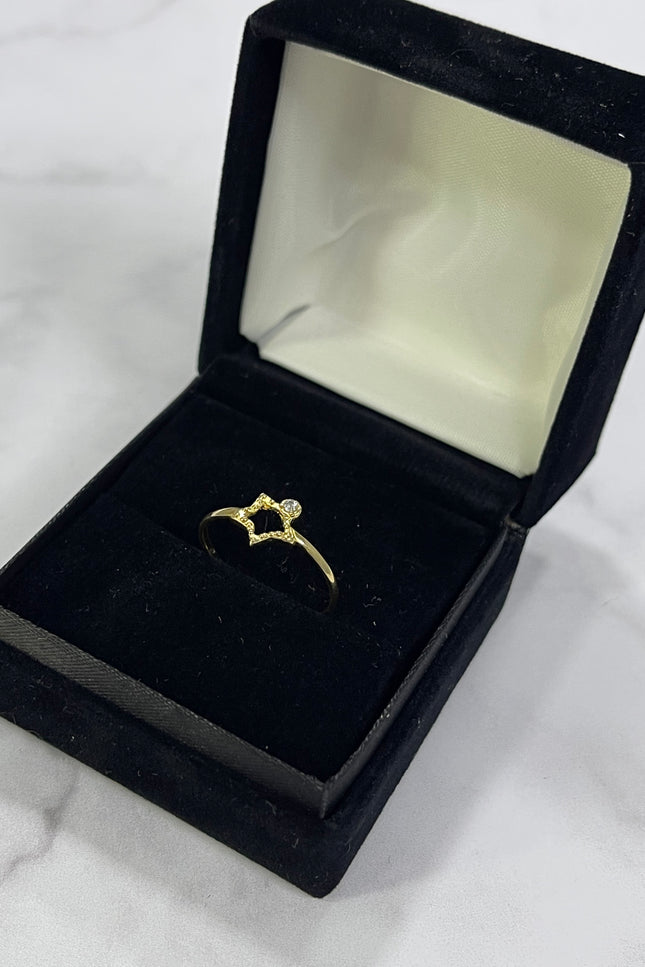 Anillo Estrella Swarovski / T6 1/4 /0.9Gr /