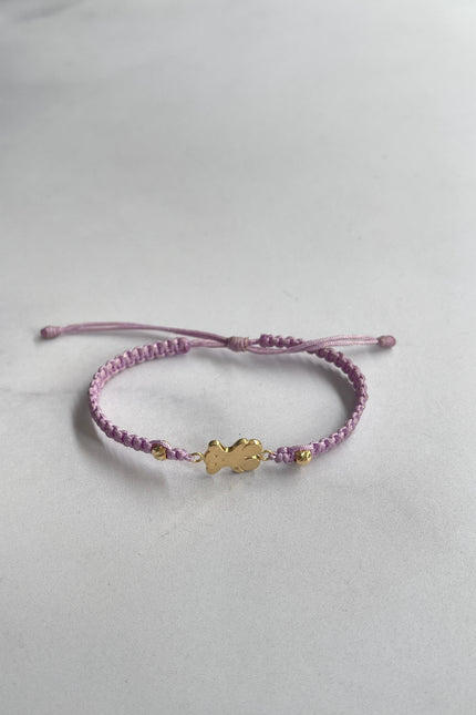 Pulsera Herraje Oso Tous Color Rosado Bola / 4Mm / 0.64Gr /
